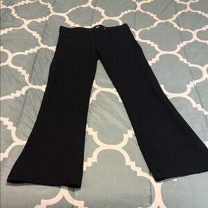 Yoga Travel Stretch Elegant Black Women's Bootcut Pants sz M No pocket orig $120